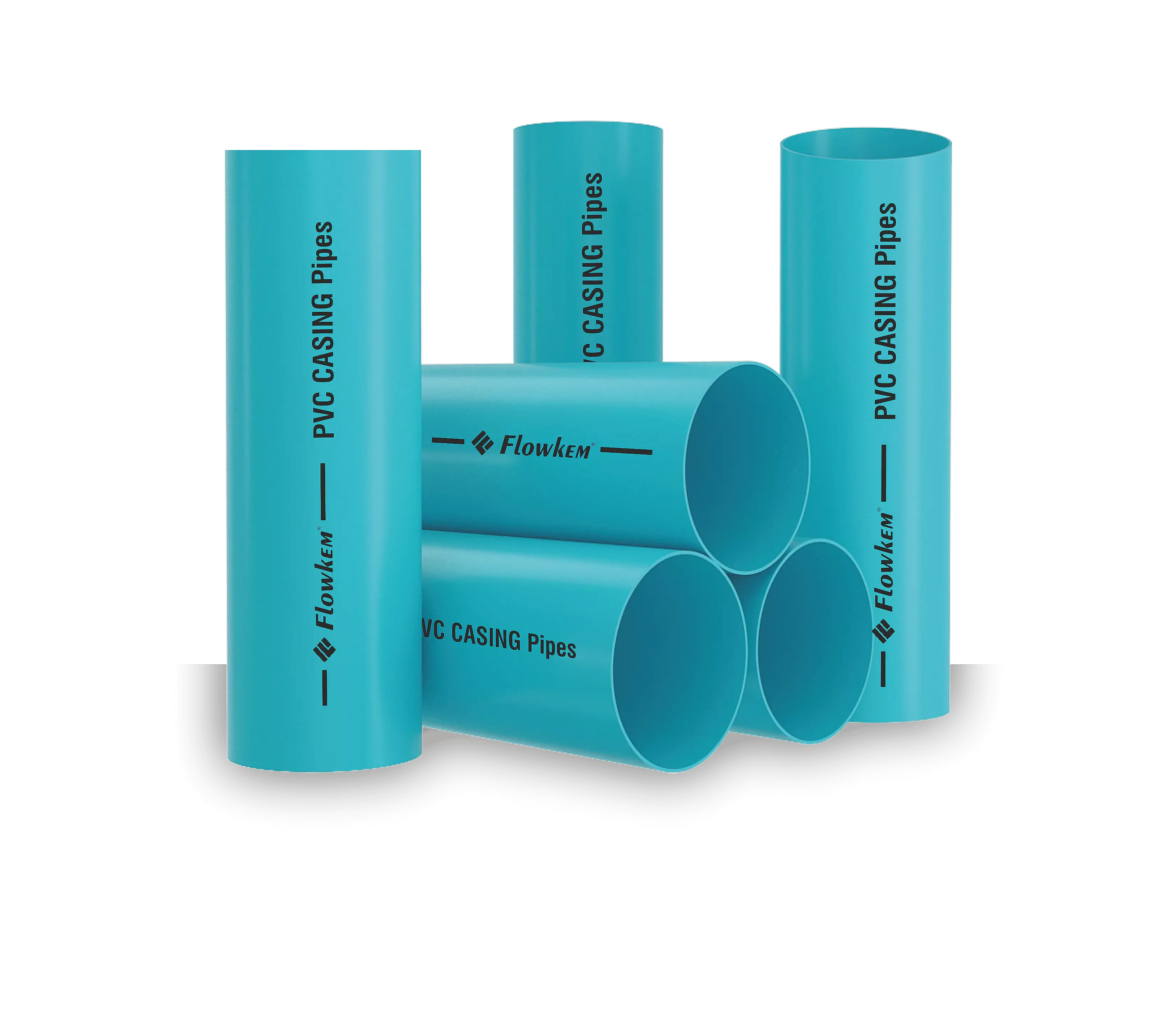 blue casing pipes